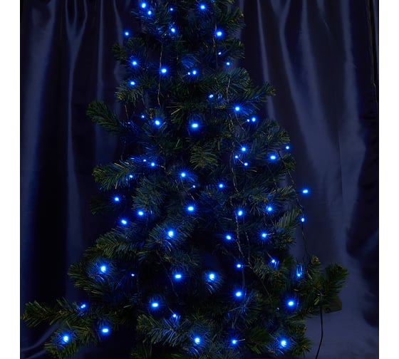 Изображение товара Гирлянда FERON 230V 60 LED синий, IP 20, шнур 1.5м, CL04 32300