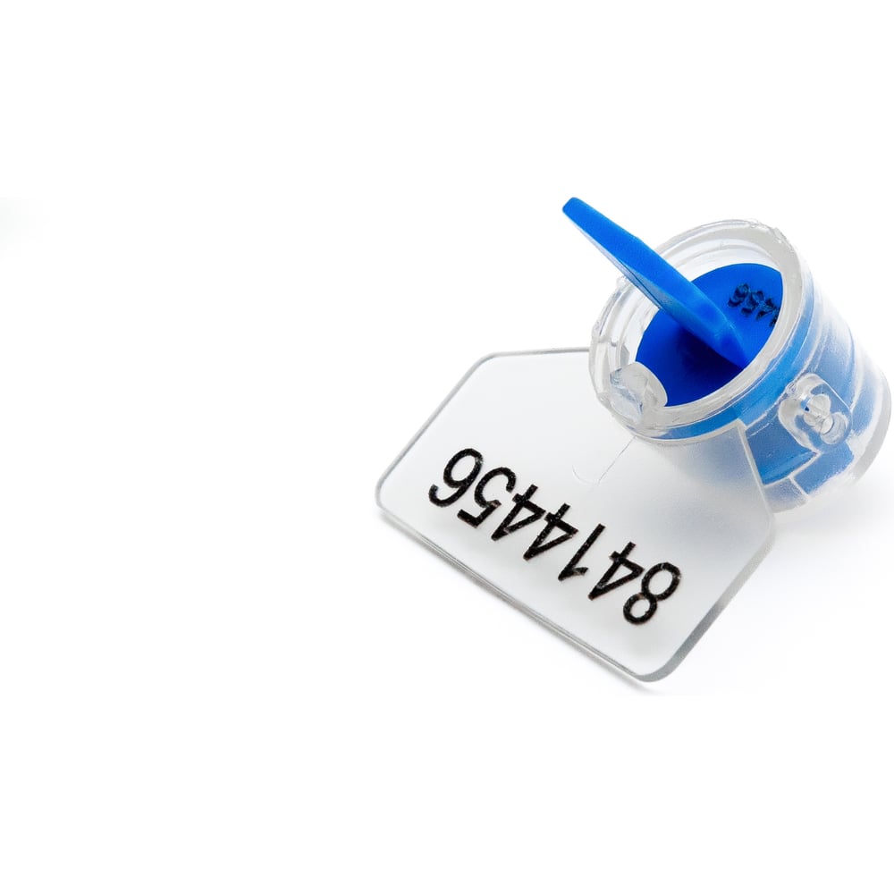 Изображение товара Пластиковая роторная номерная пломба Пломба.Ру синий 50 шт