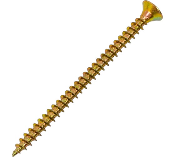 Изображение товара Потайной универсальный шуруп Метизный двор 3,0x45, желтый, 500 шт. 4607159068590