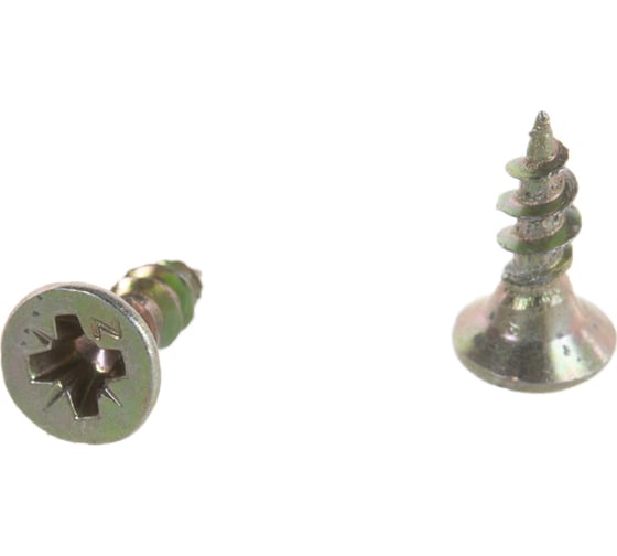 Изображение товара Потайной универсальный шуруп Метизный двор 3,5x12, желтый, 45 шт. 4690441018595