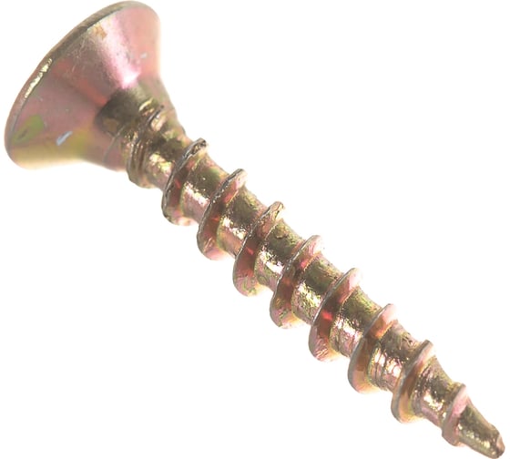 Изображение товара Потайной универсальный шуруп Метизный двор 3,5x20, желтый, 1000 шт. 4607159063151