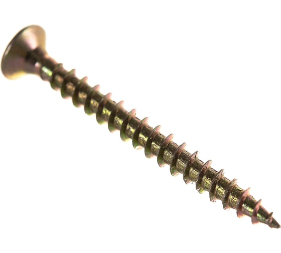 Изображение товара Потайной универсальный шуруп Метизный двор 3,5x35, желтый, 1000 шт. 4607159063182