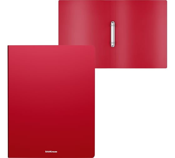 Изображение товара Папка ErichKrause на 2 кольцах пластиковая текстура Песок Классика, 24 мм, A4, красный 49967