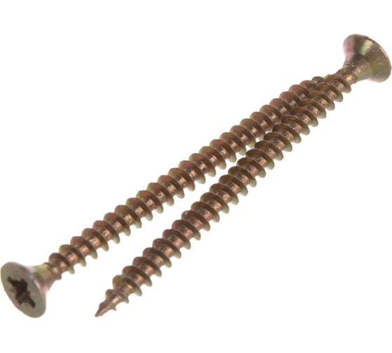 Изображение товара Потайной универсальный шуруп Метизный двор 3,5x50, желтый, 500 шт. 4607159063212