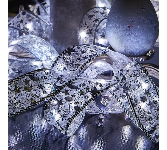 Изображение товара Гирлянда светодиодная Uniel Лента на батарейках ULD-S1000-100/SCB/3AA WHITE IP20 RIBBON UL-00010901