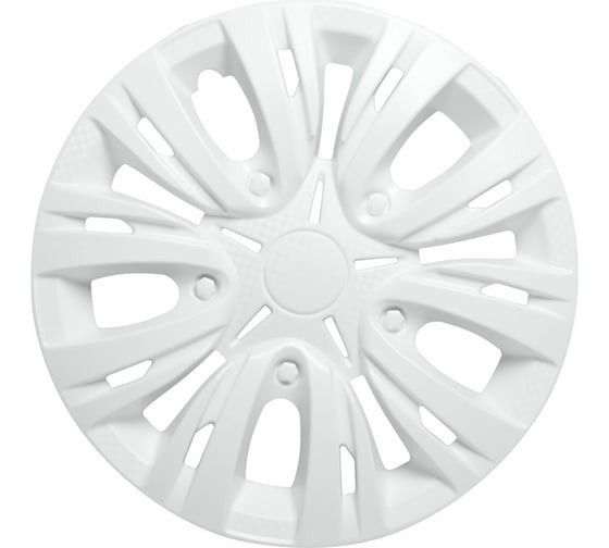 Изображение товара Колесные колпаки Airline 15 Лион, белый, карбон, комплект 2 шт. AWCC-15-03