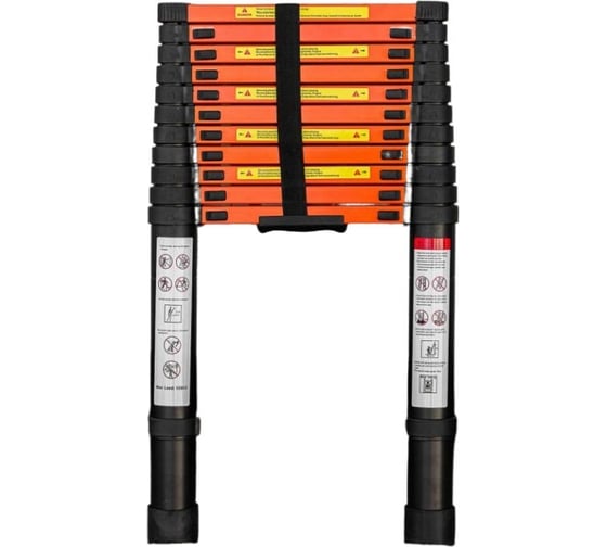 Изображение товара Телескопическая лестница ISMA алюминиевая бытовая 3.5м (12 ступ.) ISMA-UP350(56897)