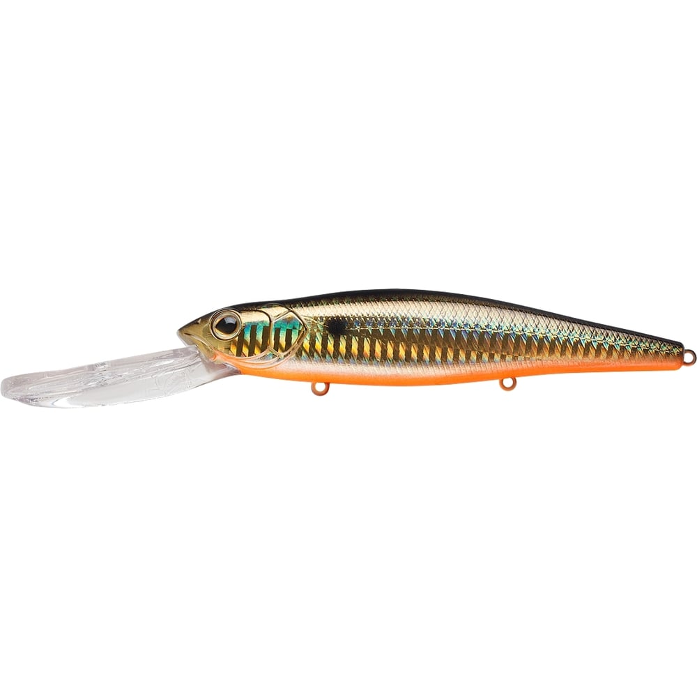 Изображение товара Воблер Strike Pro Jer-O Minnow 130 для спиннинга цвет 613-713 Black Back Smoked OB
