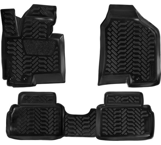 Изображение товара Ковры Airline для Hyundai ix35 2010-, 4 шт., высокий борт, 3D с подпятником, ТЭП, черные ACM-PS-35