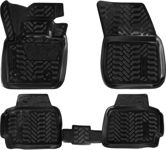 Изображение товара Ковры Airline для Ford Mondeo SD 2015-, 4 шт., высокий борт, 3D с подпятником, ТЭП, черные ACM-PS-31