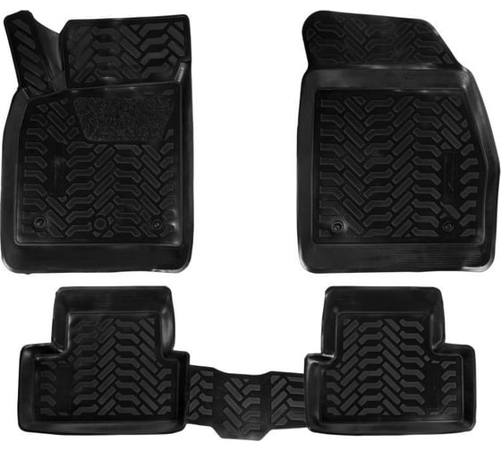 Изображение товара Ковры Airline для Chevrolet Cruze 09-, 4 шт., высокий борт, 3D с подпятником, ТЭП, черные ACM-PS-20