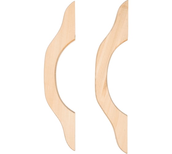 Изображение товара Большая дверная ручка Банные штучки 385х52х6 мм, липа, 2 шт. 03596