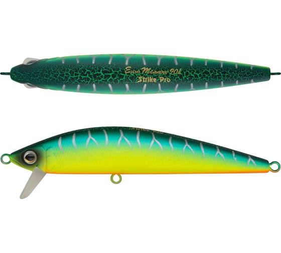Изображение товара Воблер Strike Pro Euro Minnow 110 цвет: A223S-RP Pearl Mat Tiger JL-115F#A223S-RP