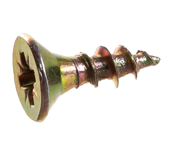 Изображение товара Потайной универсальный шуруп Метизный двор 4,0x12, желтый, 40 шт. 4690441018618