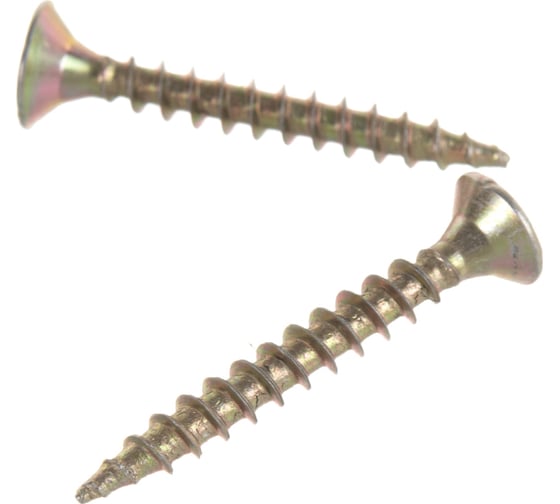 Изображение товара Потайной универсальный шуруп Метизный двор 4,0x30, желтый, 23 шт. 4607173900821