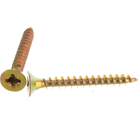 Изображение товара Потайной универсальный шуруп Метизный двор 4,0x35, желтый, 500 шт. 4607159063274