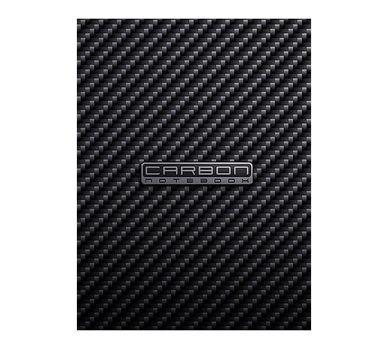 Изображение товара Бизнес-блокнот Hatber CarbonStyle 80 л, А5, 167x216 мм, 5-цветов, блок клетка, твердый переплет, 1 шт в упаковке 042367