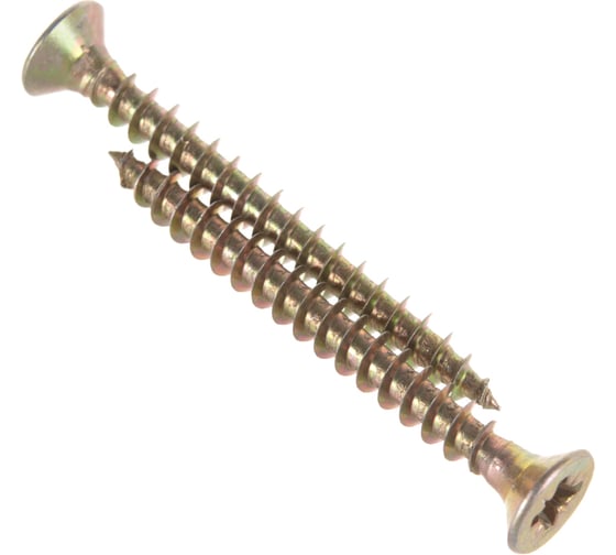 Изображение товара Потайной универсальный шуруп Метизный двор 4,0x40, желтый, 500 шт. 4607159063281