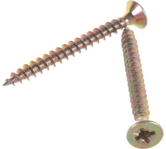 Изображение товара Потайной универсальный шуруп Метизный двор 4,5x45, желтый, 13 шт. 4690441018670