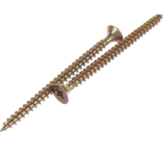 Изображение товара Потайной универсальный шуруп Метизный двор 5,0x70, желтый, 7 шт. 4607173900968