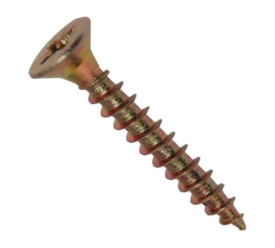 Изображение товара Потайной универсальный шуруп Метизный двор 5,0x80, желтый, 6 шт. 4607173900975