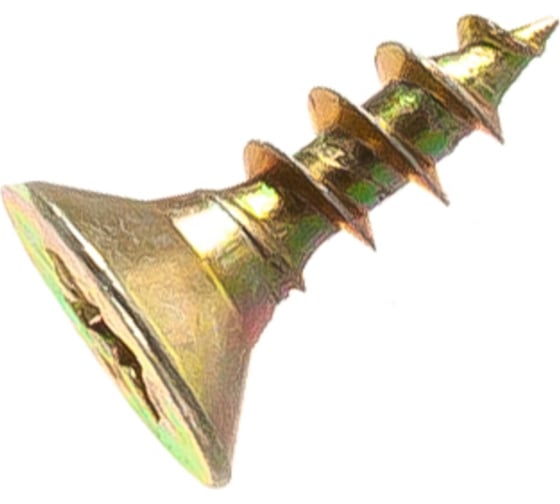 Изображение товара Потайной универсальный шуруп Метизный двор 5,0x16, желтый, 22 шт. 4690441018694