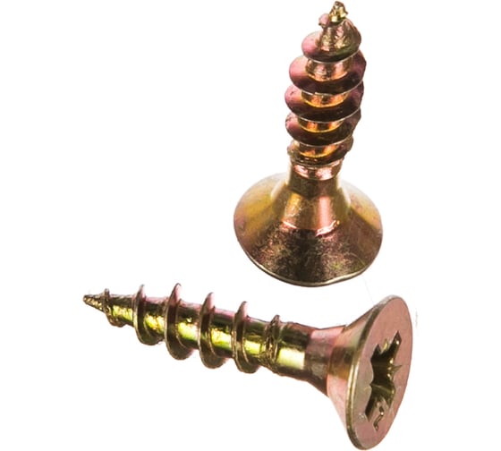 Изображение товара Потайной универсальный шуруп Метизный двор 5,0x20, желтый, 500 шт. 4607159063441