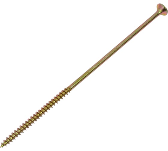 Изображение товара Потайной универсальный шуруп Метизный двор 6,0x180, желтый, 50 шт. 4607159063700