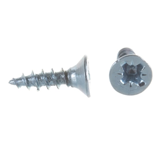 Изображение товара Потайной универсальный шуруп Метизный двор 2,5x10, белый, 70 шт. 4690441018793