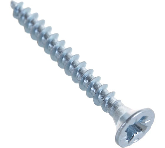 Изображение товара Потайной универсальный шуруп Метизный двор 3,5x30, белый, 30 шт. 4690441018946