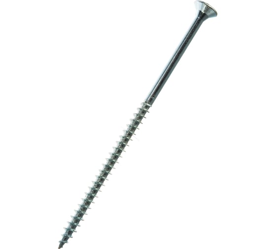 Изображение товара Потайной универсальный шуруп Метизный двор 5,0x100, белый, 4 шт. 4690441019318