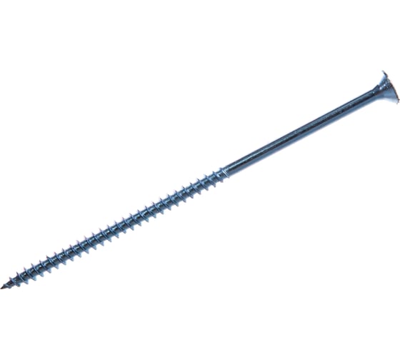 Изображение товара Потайной универсальный шуруп Метизный двор 6,0x140, белый, 3 шт. 4690441019424