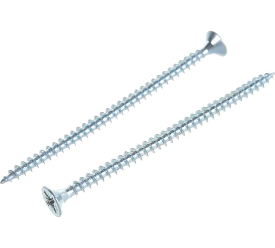 Изображение товара Потайной универсальный шуруп Метизный двор 4,0x70, белый, 10 шт. 4690441019097