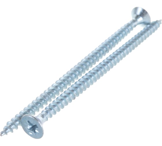 Изображение товара Потайной универсальный шуруп Метизный двор 4,5x80, белый, 7 шт. 4690441019202