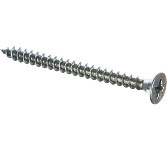 Изображение товара Потайной универсальный шуруп Метизный двор 6,0x70, белый, 5 шт. 4690441019370