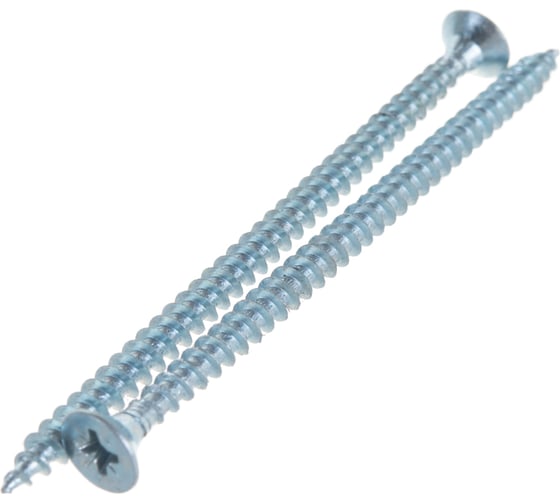Изображение товара Потайной универсальный шуруп Метизный двор 4,5x80, оцинкованный, 100 шт. 4690441022509