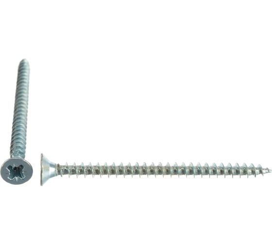 Изображение товара Потайной универсальный шуруп Метизный двор 3,5x50, оцинкованный, 500 шт. 4690441021847