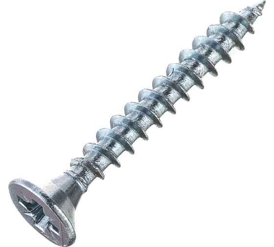 Изображение товара Потайной универсальный шуруп Метизный двор 4,0x30, оцинкованный, 500 шт. 4690441022004