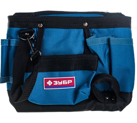 Изображение товара Сумка-пояс Зубр ЭКСПЕРТ одинарная, держатель для молотка, 9 карманов 38632
