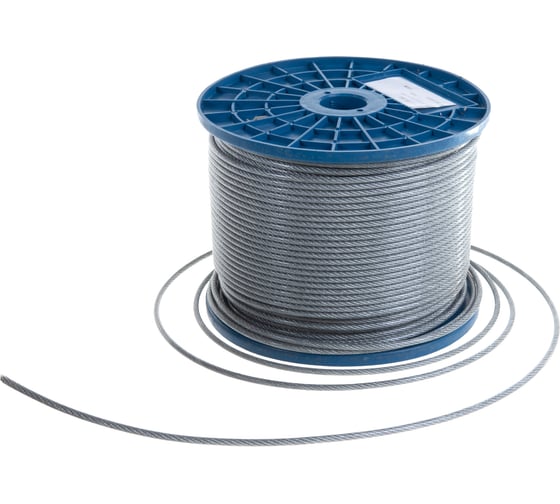 Изображение товара Трос в оплетке Метизный двор 4/5 мм DIN 3055, 200 м 4690441030436
