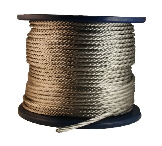 Изображение товара Стальной трос Метизный двор 10 мм DIN 3055, 100 м 4690441030399