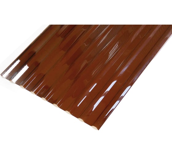 Изображение товара Профилированный монолитный поликарбонат МП/С-20 1.3 мм, 1800x1150 мм, (13 терракотовый, 1uv) Novattro 4604638007026