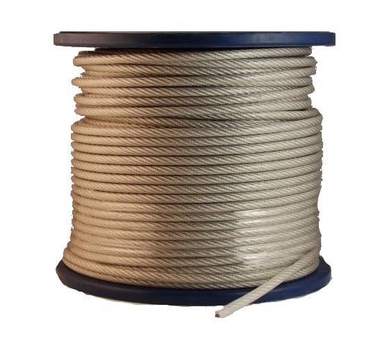 Изображение товара Трос в оплетке Метизный двор 5/6 мм DIN 3055, 200 м 4690441030443