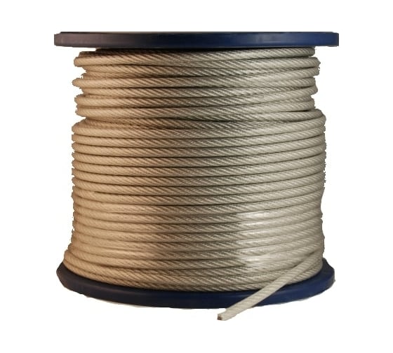 Изображение товара Трос в оплетке Метизный двор 6/8 мм DIN 3055, 100 м 4690441030450