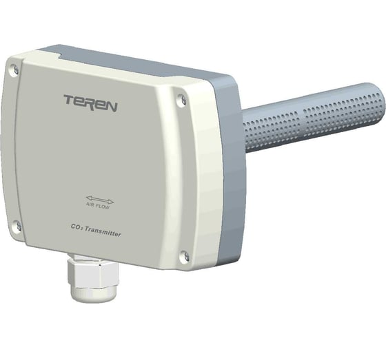Изображение товара Датчик Teren co2 канальный, 40ppm +3 процента погрешность, выход rs485/modbus CDD180