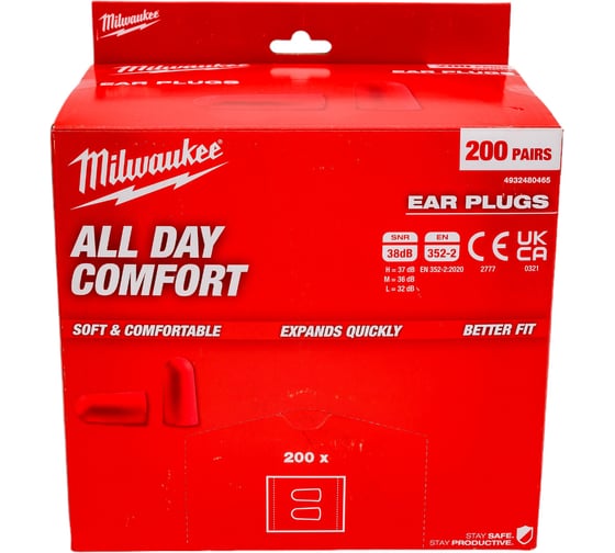 Изображение товара Противошумные вкладыши Milwaukee 200 шт 4932480465