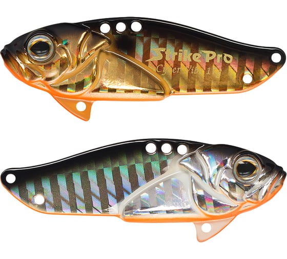 Изображение товара Блесна Strike Pro Cyber Vibe 45 цвет: A70-613-SBO Double Silver/Smoked JG-005C#A70-613-SBO