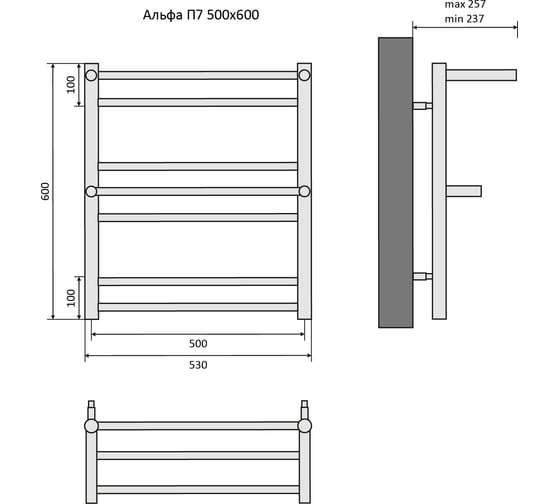 Изображение товара Полотенцесушитель Aquatek альфа 00000132952
