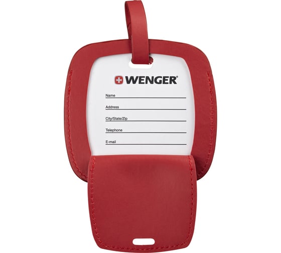 Изображение товара Бирка для багажа Wenger красная, 4.1x4.1x0.4 см 604541