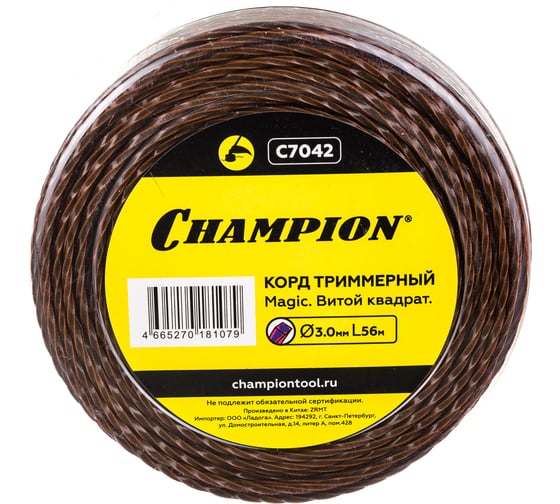 Изображение товара Корд триммерный Magic 3.0 мм, 56 м CHAMPION C7042